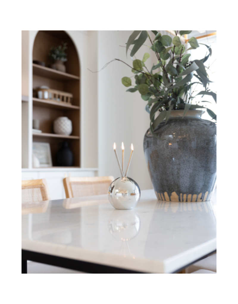 Everlasting Candle Co Neva Vase in Silver Metallic by Everlasting Candle Co.