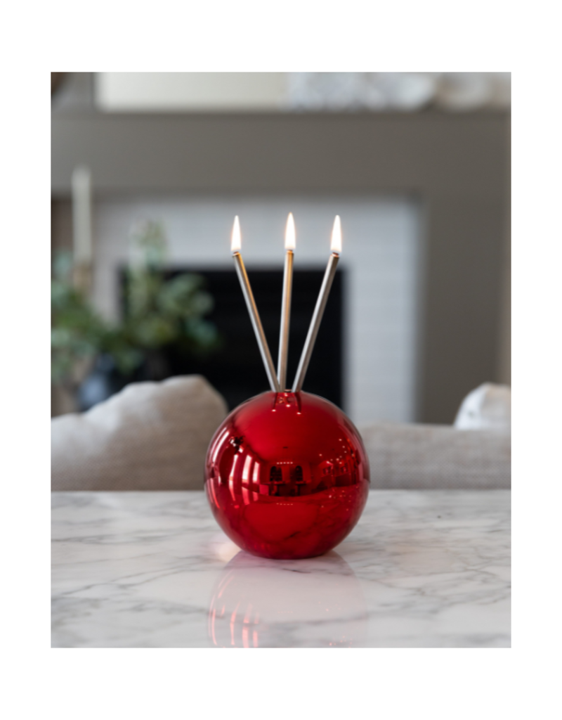 Everlasting Candle Co Neva Vase in Red Metallic by Everlasting Candle Co.