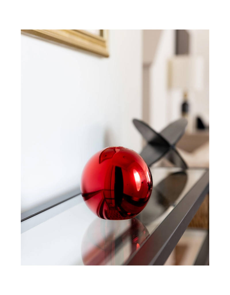 Everlasting Candle Co Neva Vase in Red Metallic by Everlasting Candle Co.