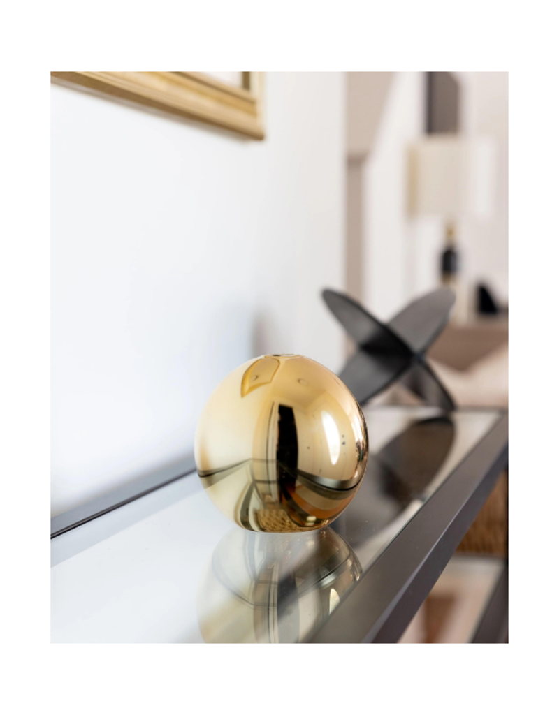 Everlasting Candle Co Neva Vase in Gold Metallic by Everlasting Candle Co.