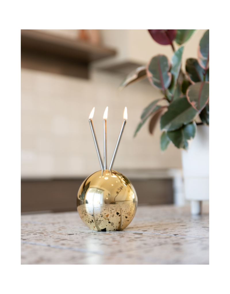Everlasting Candle Co Neva Vase in Gold Metallic by Everlasting Candle Co.