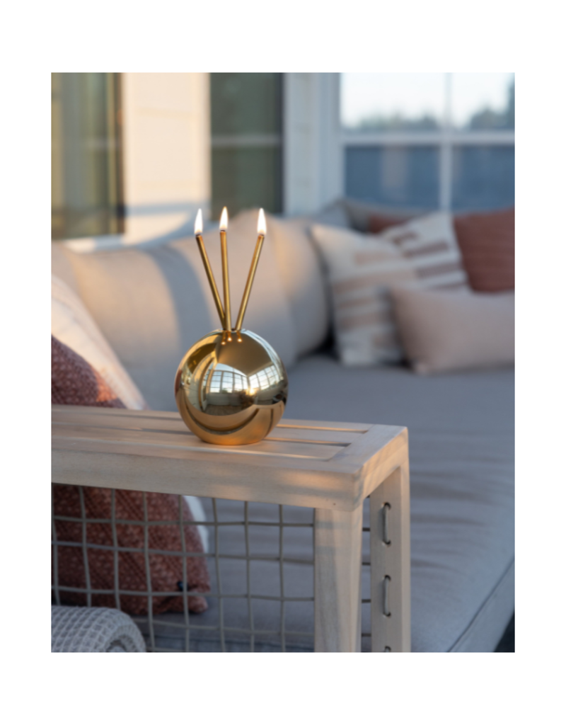 Everlasting Candle Co Neva Vase in Gold Metallic by Everlasting Candle Co.