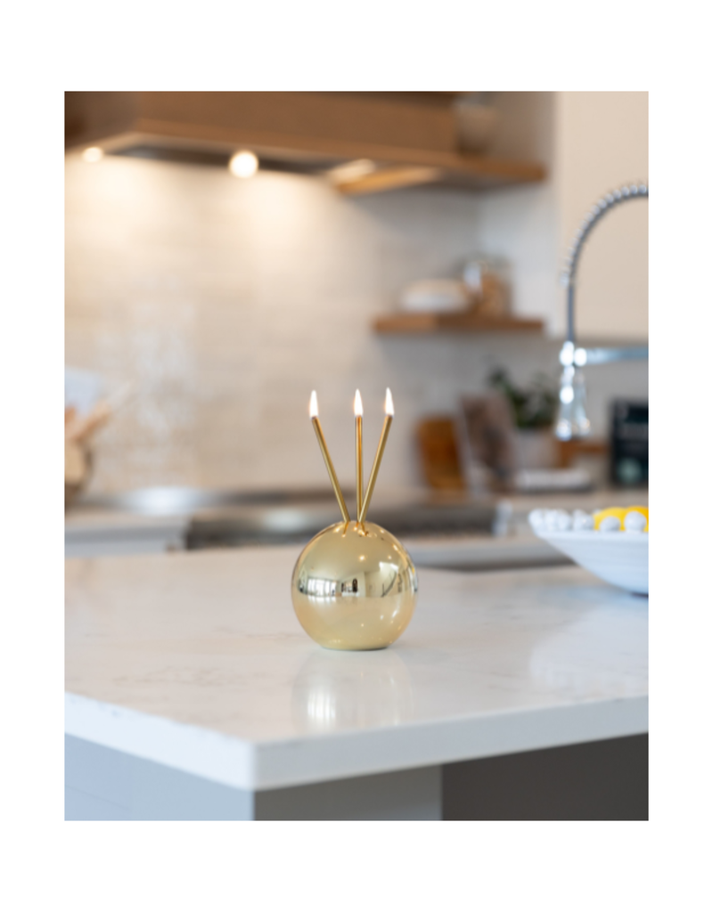 Everlasting Candle Co Neva Vase in Gold Metallic by Everlasting Candle Co.