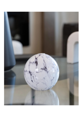Everlasting Candle Co Neva Vase in White Marble by Everlasting Candle Co.