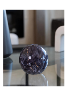 Everlasting Candle Co Neva Vase in Charcoal Marble by Everlasting Candle Co.