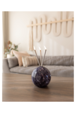 Everlasting Candle Co Neva Vase in Charcoal Marble by Everlasting Candle Co.