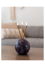 Everlasting Candle Co Neva Vase in Charcoal Marble by Everlasting Candle Co.