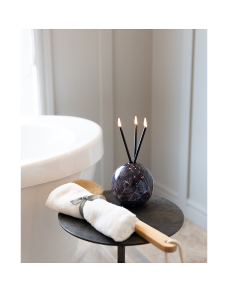 Everlasting Candle Co Neva Vase in Charcoal Marble by Everlasting Candle Co.