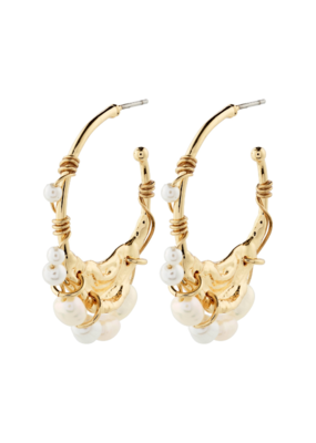 PILGRIM Focus Hoop Earrings in Gold by Pilgrim