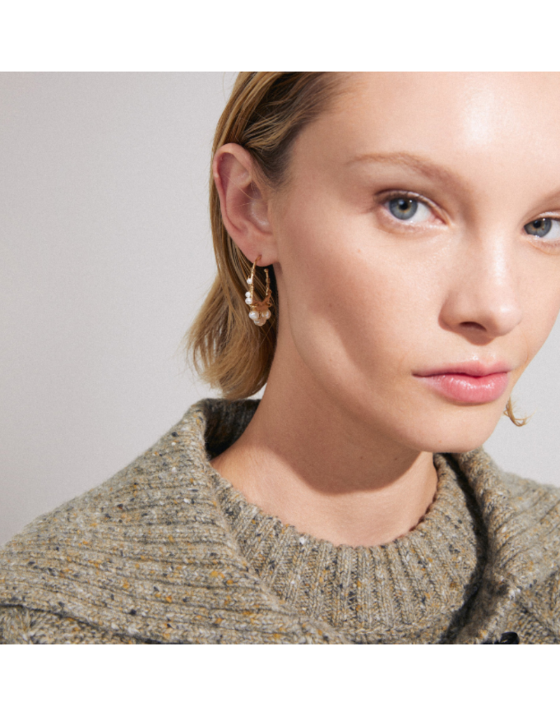 PILGRIM Focus Hoop Earrings in Gold by Pilgrim