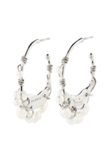 PILGRIM Focus Hoop Earrings in Silver by Pilgrim