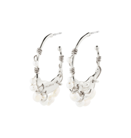 PILGRIM Focus Hoop Earrings in Silver by Pilgrim