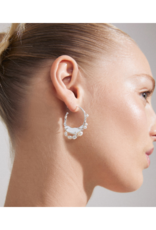 PILGRIM Focus Hoop Earrings in Silver by Pilgrim