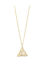 PILGRIM Focus Chain Necklace with Tri Pendant in Gold by Pilgrim