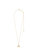 PILGRIM Focus Chain Necklace with Tri Pendant in Gold by Pilgrim