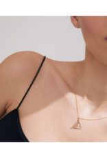 PILGRIM Focus Chain Necklace with Tri Pendant in Gold by Pilgrim