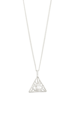PILGRIM Focus Chain Necklace with Tri Pendant in Silver by Pilgrim