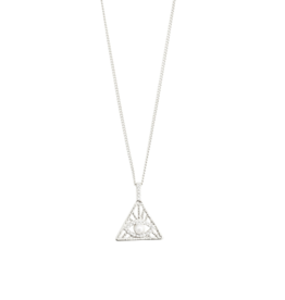 PILGRIM Focus Chain Necklace with Tri Pendant in Silver by Pilgrim