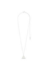 PILGRIM Focus Chain Necklace with Tri Pendant in Silver by Pilgrim