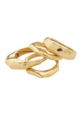 PILGRIM Asher 4-in-1 Ring Set in Gold by Pilgrim