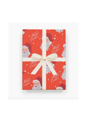 Rifle Paper Co. Roll of 3 Santa Wrapping Sheets by Rifle Paper