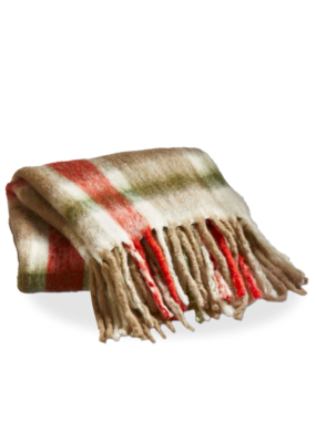 Sno Plaid Wool Blend Throw