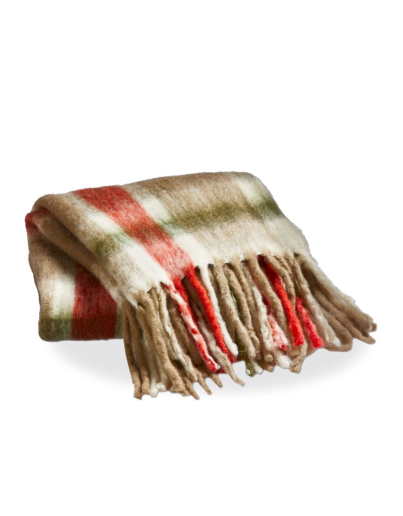Sno Plaid Wool Blend Throw
