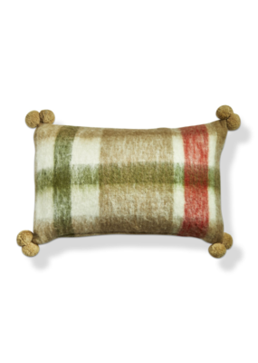 Sno Plaid Wool Blend Pillow