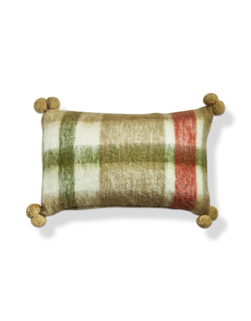 Sno Plaid Wool Blend Pillow