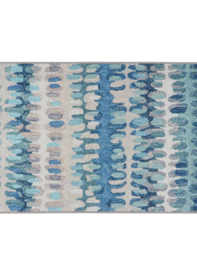 Dash & Albert Dash & Albert Machine Washable Paint Chip Blue Rug 2x3