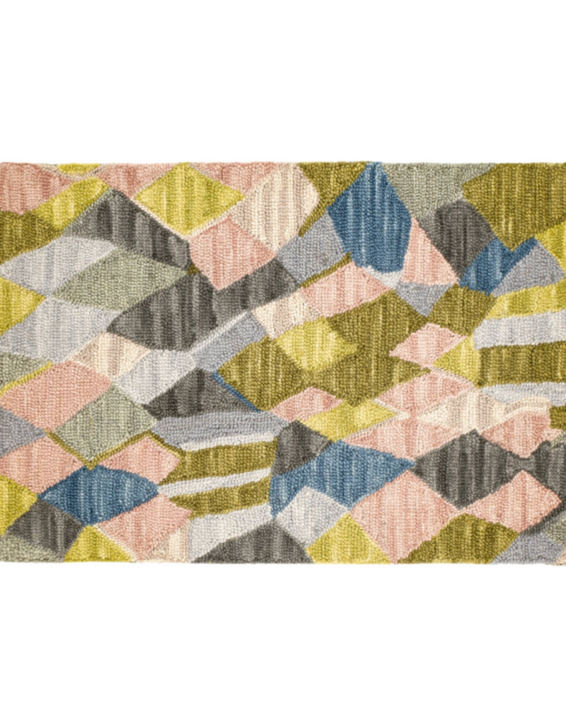 Dash & Albert Dash & Albert Hooked Wool Rug in Deer Leap Coral 2x3