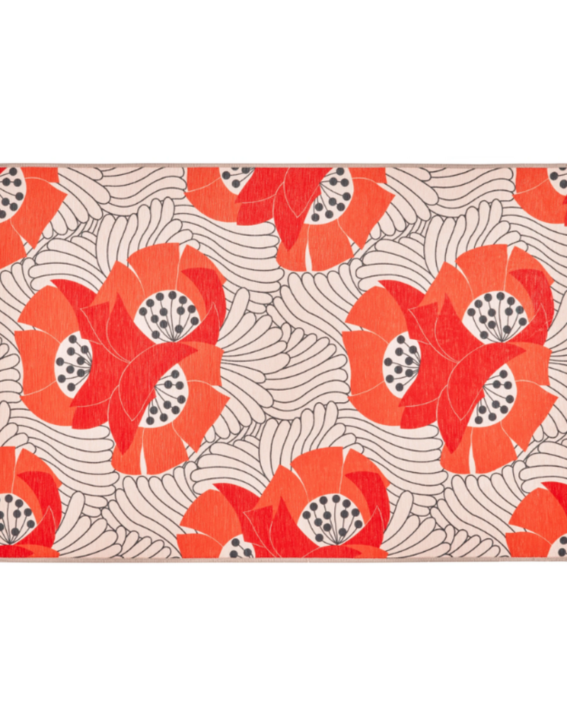 Dash & Albert Dash & Albert Machine Washable Japanese Poppy Rug 3x5