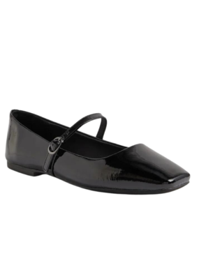 Mollini LAST ONE - SIZE 36 - Tokena Ballet Flat in Black Patent Leather by Mollini
