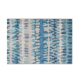 Dash & Albert Dash & Albert Machine Washable Paint Chip Blue Rug 3x5