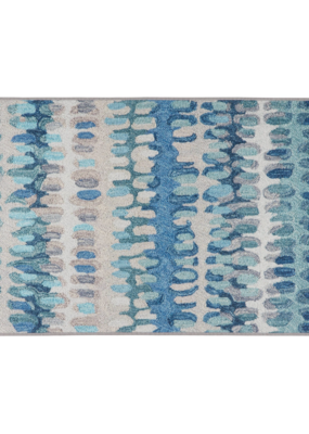 Dash & Albert Dash & Albert Machine Washable Paint Chip Blue Rug 3x5