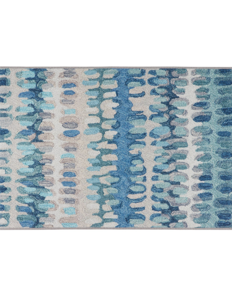 Dash & Albert Dash & Albert Machine Washable Paint Chip Blue Rug 3x5