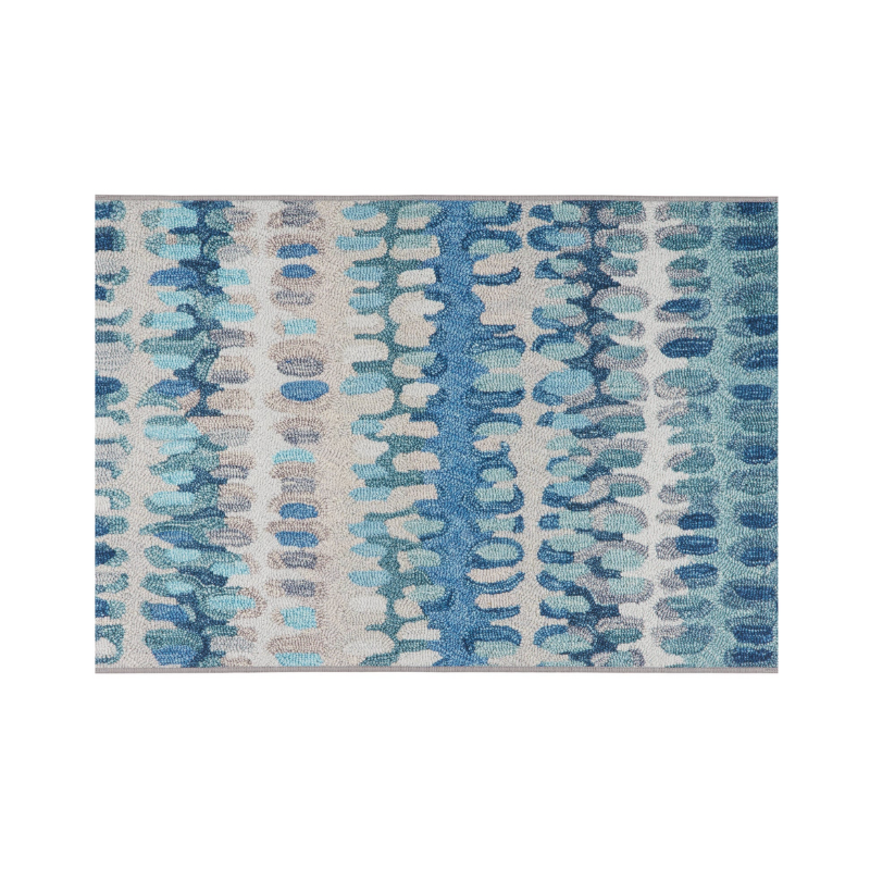 Dash Machine Washable Paint Chip Blue Rug 3x5 - The Art of Home