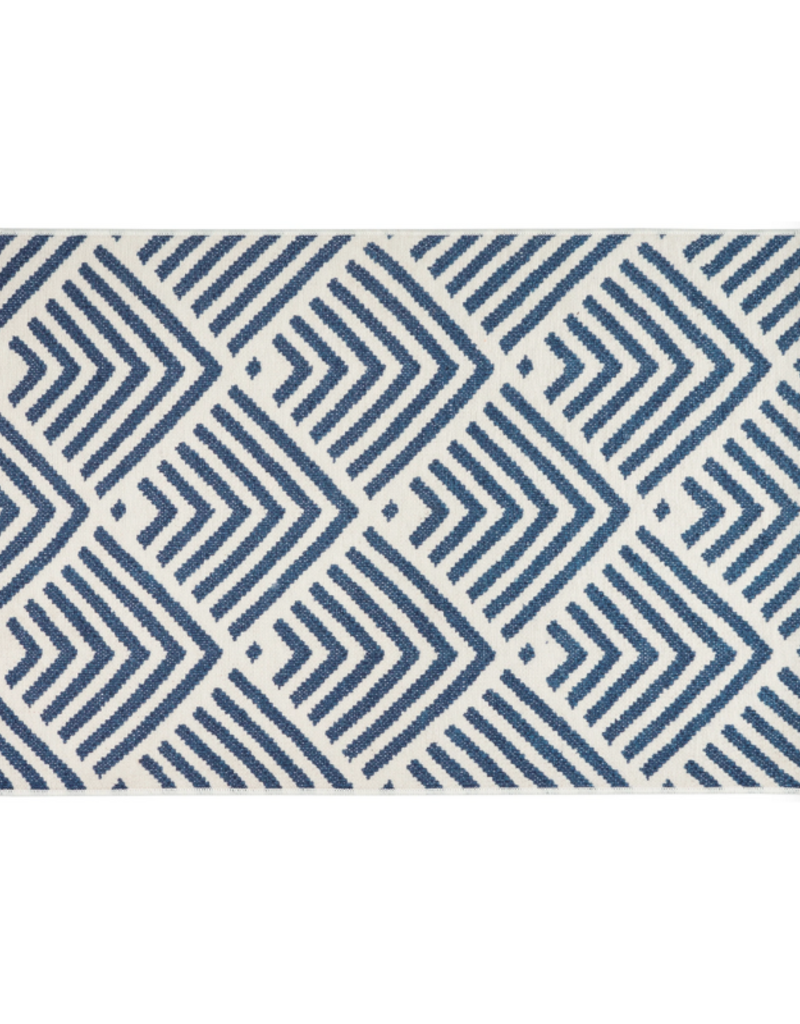 Dash & Albert Dash & Albert Machine Washable Cleo Navy Rug 3x5