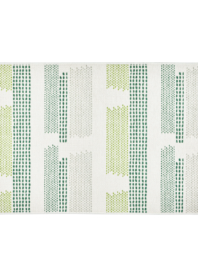 Dash & Albert Dash & Albert Machine Washable Tread Lightly Green Rug 3x5