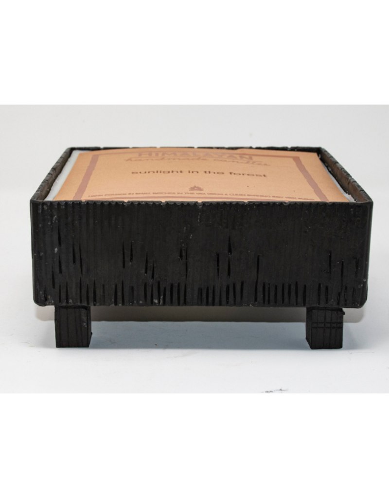 Himalayan Trading Post Tobacco Bark Square Blacksmith Bowl Candle by Himalayan Handmade Candle