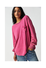 Free People Fade Into You Long Tee in Vivacious by Free People