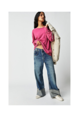 Free People Fade Into You Long Tee in Vivacious by Free People