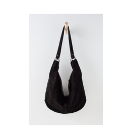 Free People Roma Suede Tote in Black by Free People