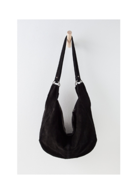 Free People Roma Suede Tote in Black by Free People