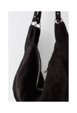 Free People Roma Suede Tote in Black by Free People