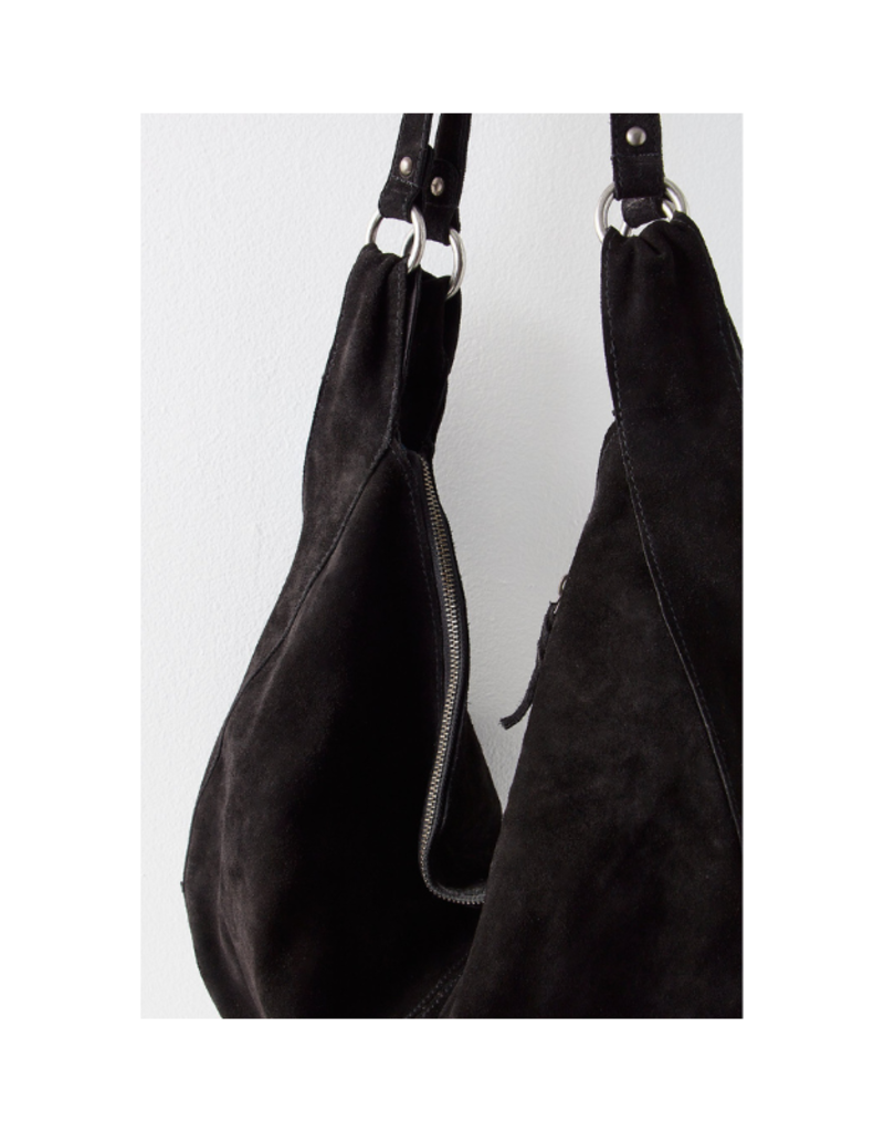 Free People Roma Suede Tote in Black by Free People