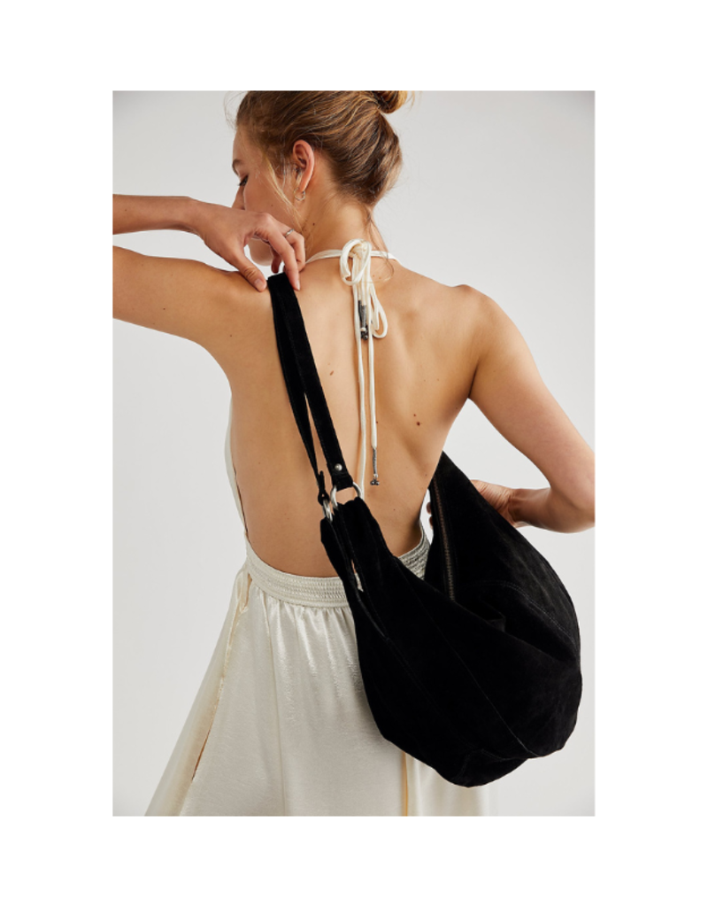 Free People Roma Suede Tote in Black by Free People