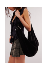 Free People Roma Suede Tote in Black by Free People