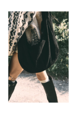 Free People Roma Suede Tote in Black by Free People