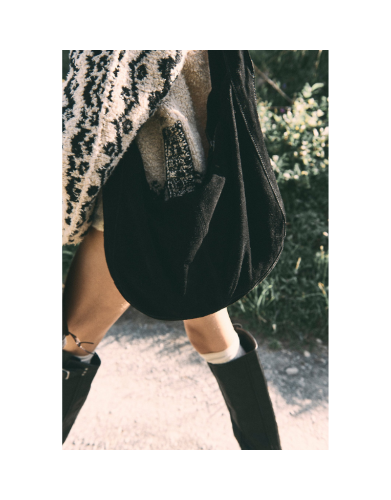 Free People Roma Suede Tote in Black by Free People